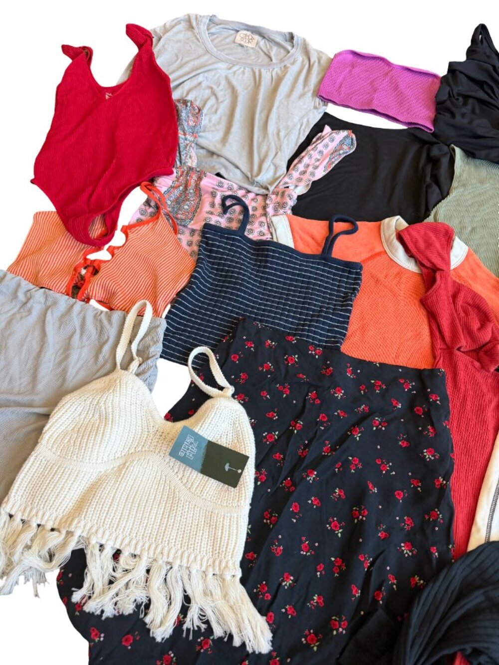 22 Piece Crop Top T-Shirt Bodysuit Dress Skirt Shorts Lot Trendy Y2K Size XS - Picture 4 of 11